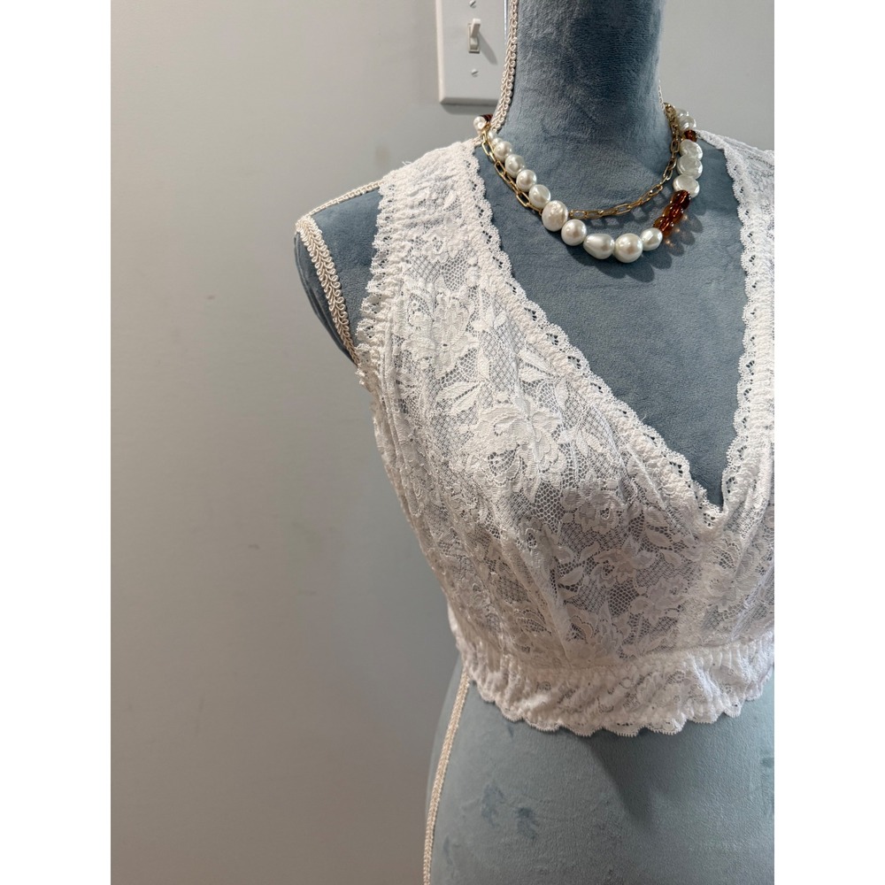 Cosabella Never Say Never Ultra Curvy Racie Racerback Bralette White Wireless - Picture 6 of 11